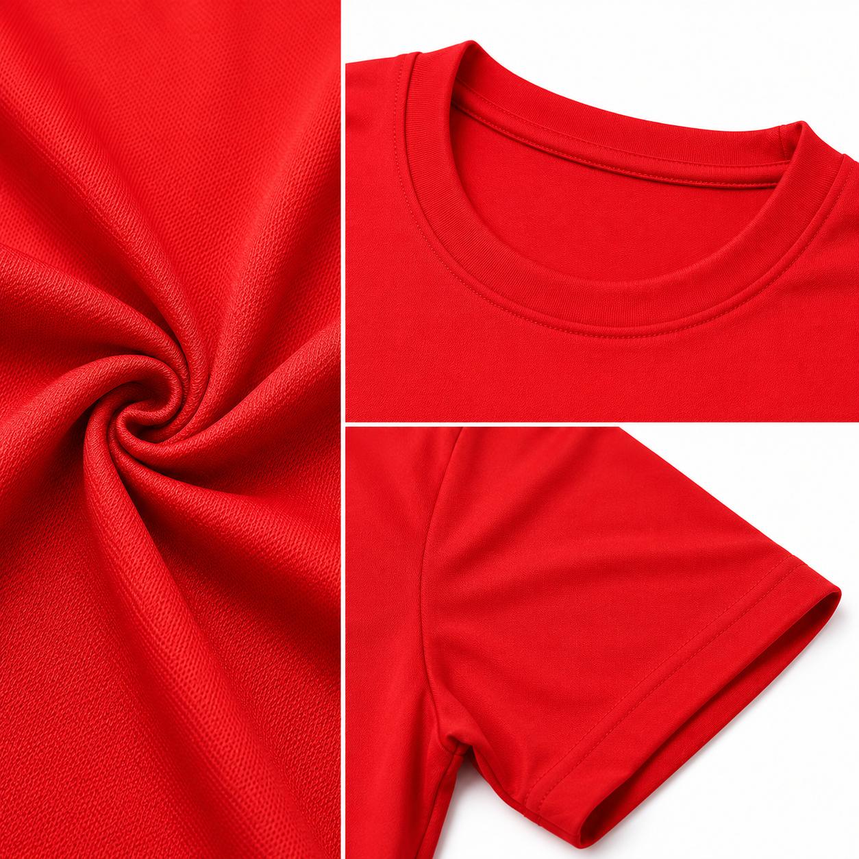 Unisex Sports T-Shirt — Red (Style 130-26)