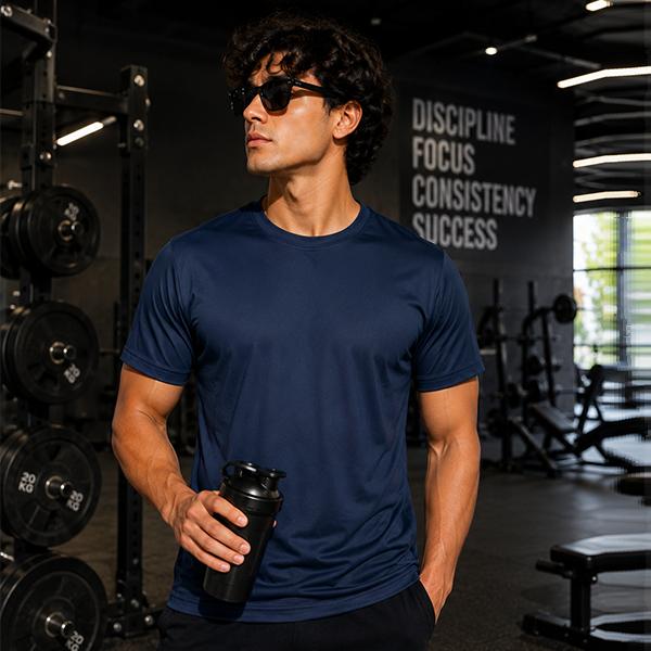 Unisex Sports T-Shirt — Navy (Style 130-26)