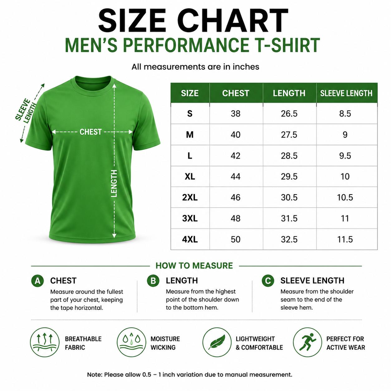 Youth Sports T-Shirt — Green (Style 130-26N)