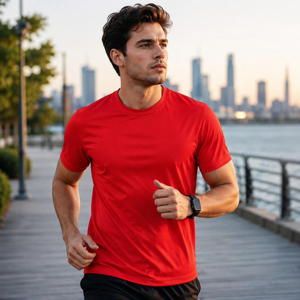 Unisex Sports T-Shirt — Red (Style 130-26)