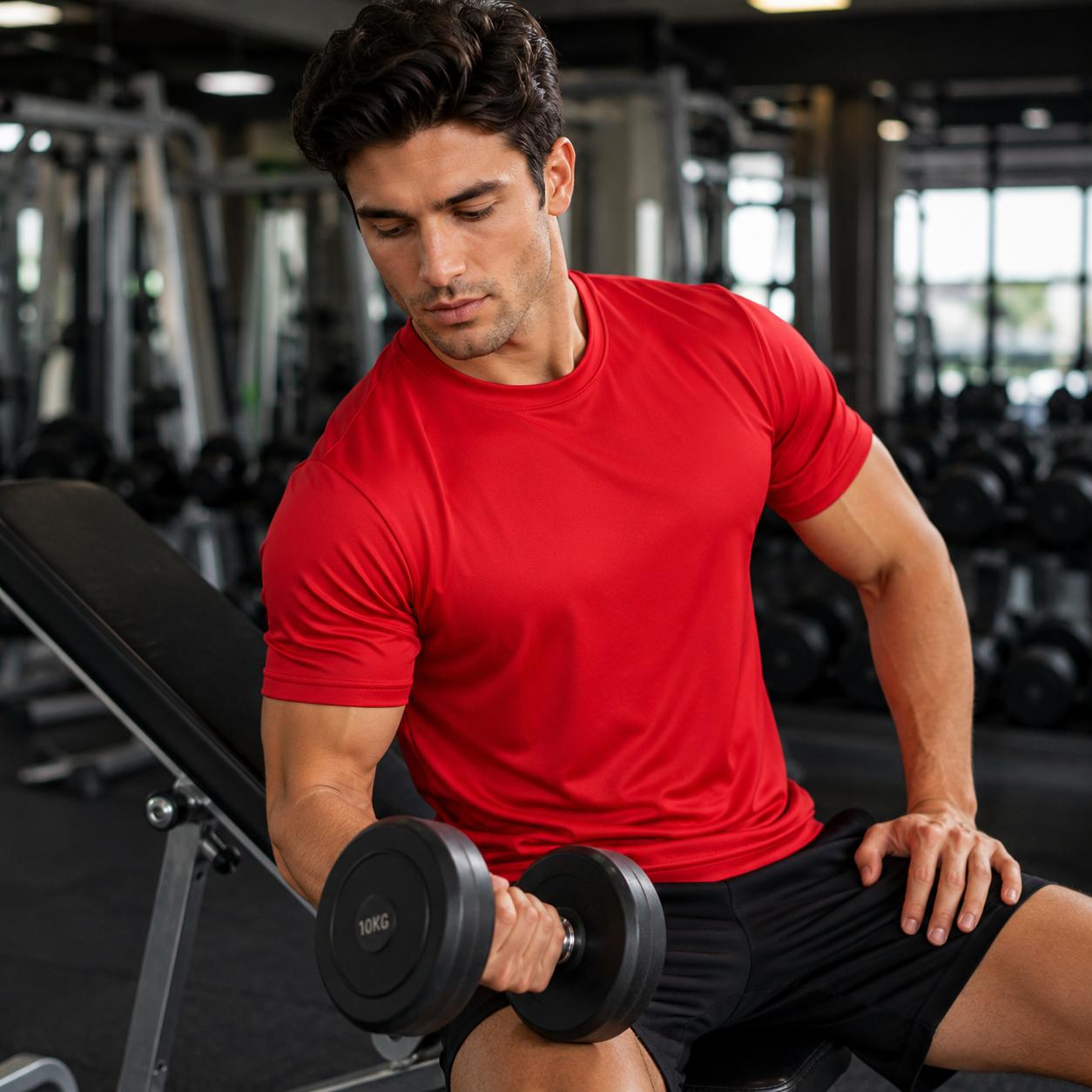 Unisex Sports T-Shirt — Red (Style 130-26)