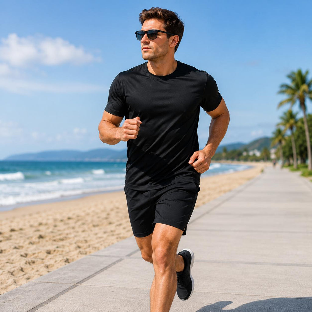 Unisex Sports T-Shirt — Black (Style 130-26)