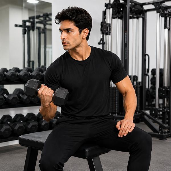 Unisex Sports T-Shirt — Black (Style 130-26)