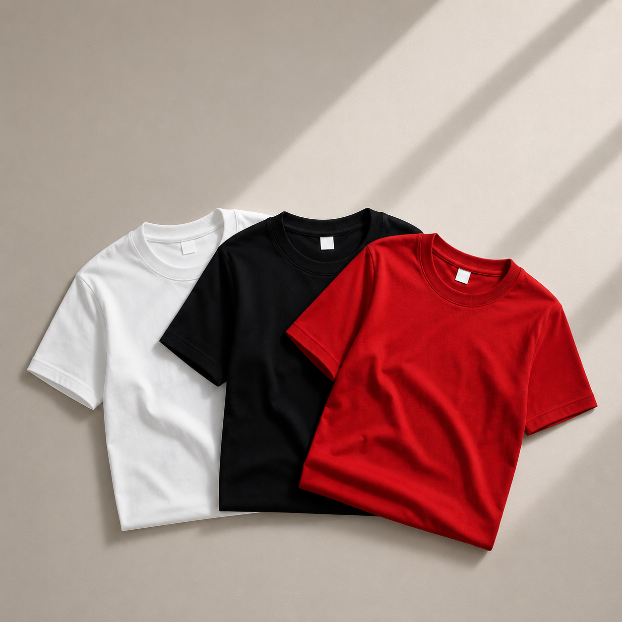 3-Pack Classic Trio — Black/White/Red (Style 130-26)