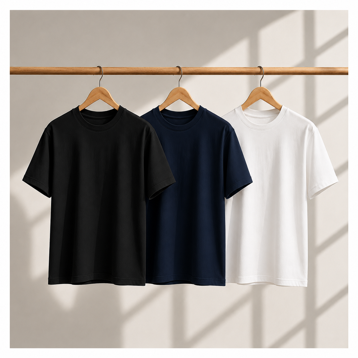 3-Pack Classic Trio — Black/White/Navy (Style 130-26)