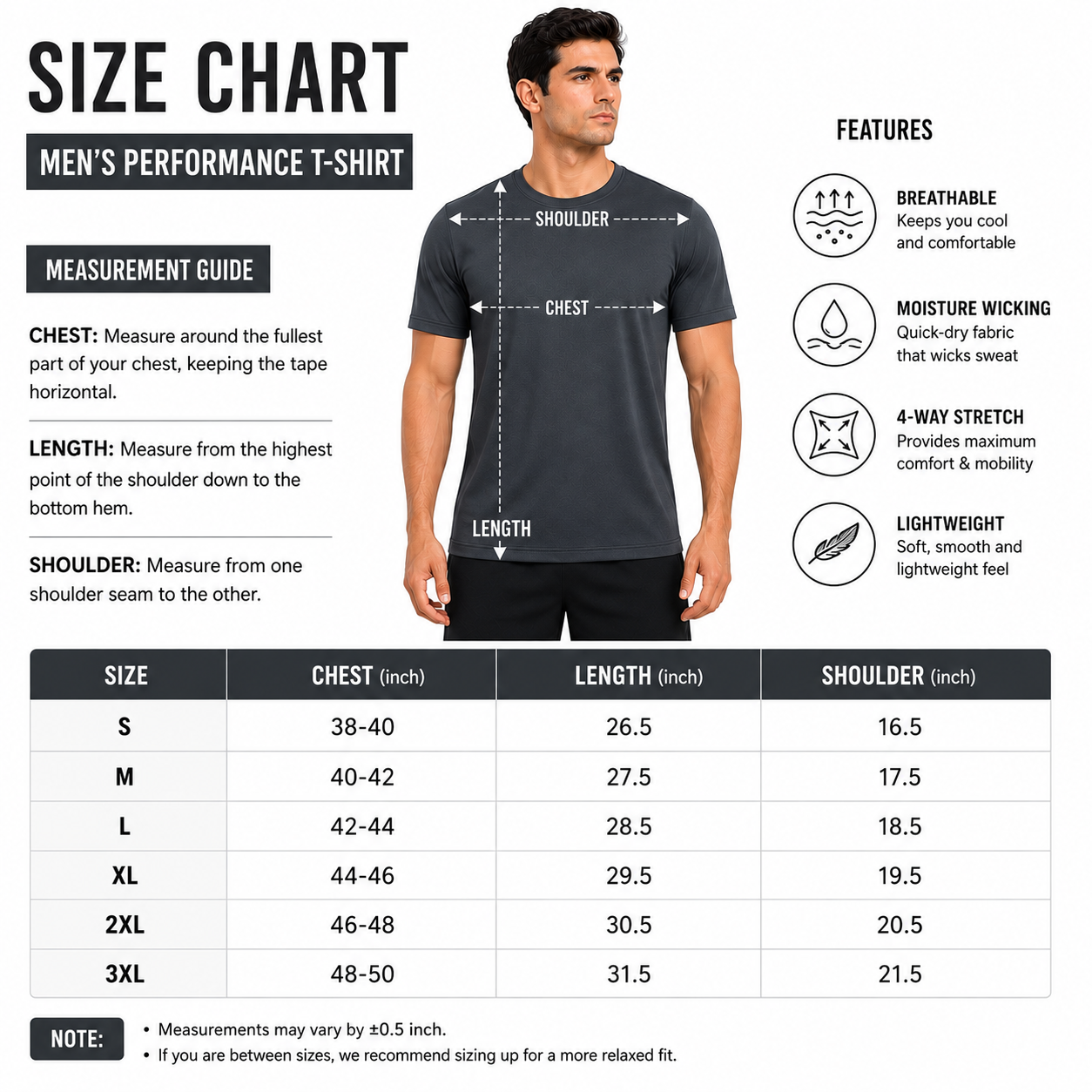 Unisex Sports T-Shirt — Anthracite (Style 130-26)