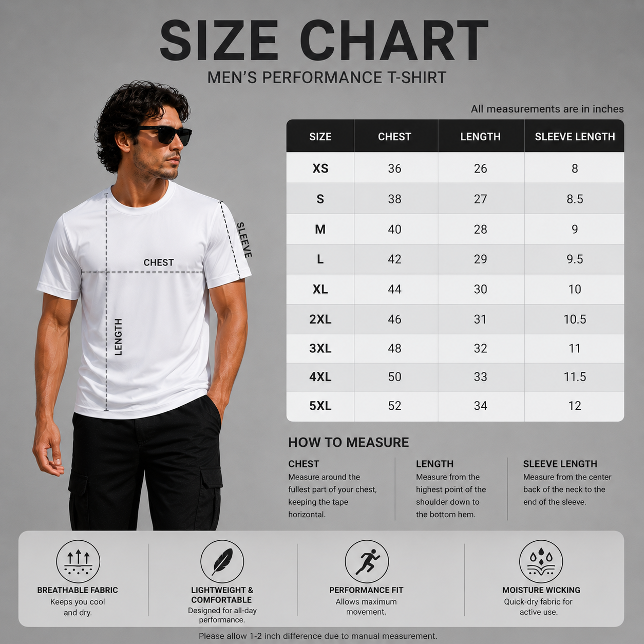 Unisex Sports T-Shirt — White (Style 130-26)