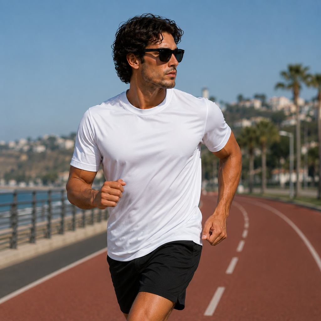 Unisex Sports T-Shirt — White (Style 130-26)